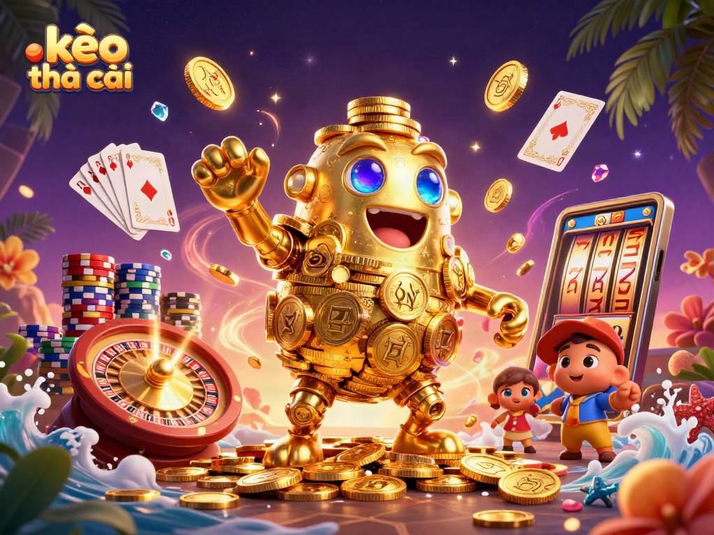 Place bets with kèo nhà cái through dynamic golden golem and bright casino elements.