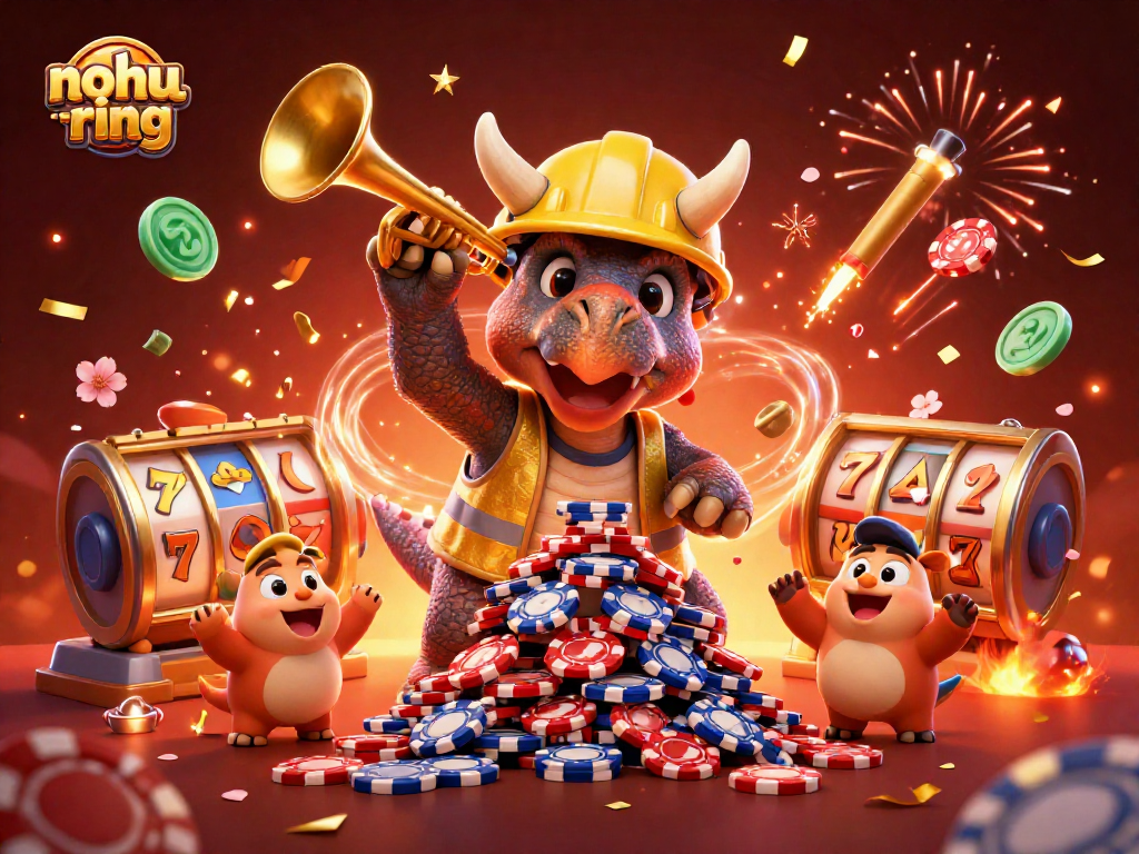 Engage in thrilling nohu-ring gameplay with magical characters celebrating jackpot wins.