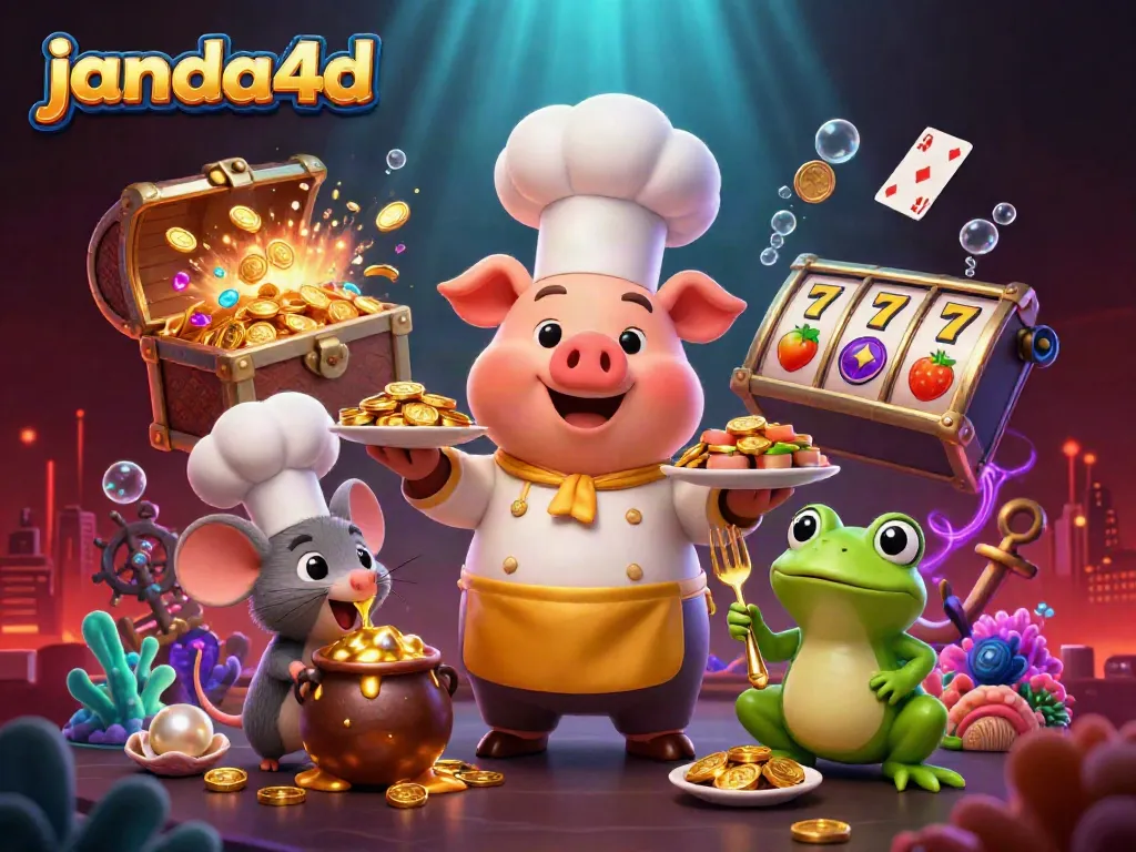 janda4d menghadirkan suasana permainan slot yang seru dengan karakter lucu dan koin emas