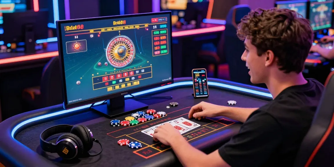 Engaging gaming experience on Bola88 with thrilling live casino and sports betting visuals, showcasing Prediksi Bola Malam Ini excitement.