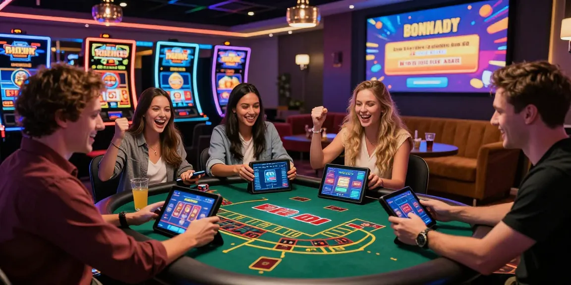 Players celebrating at a virtual blackjack table in an engaging online casino scene, highlighting https://dea.org.uk