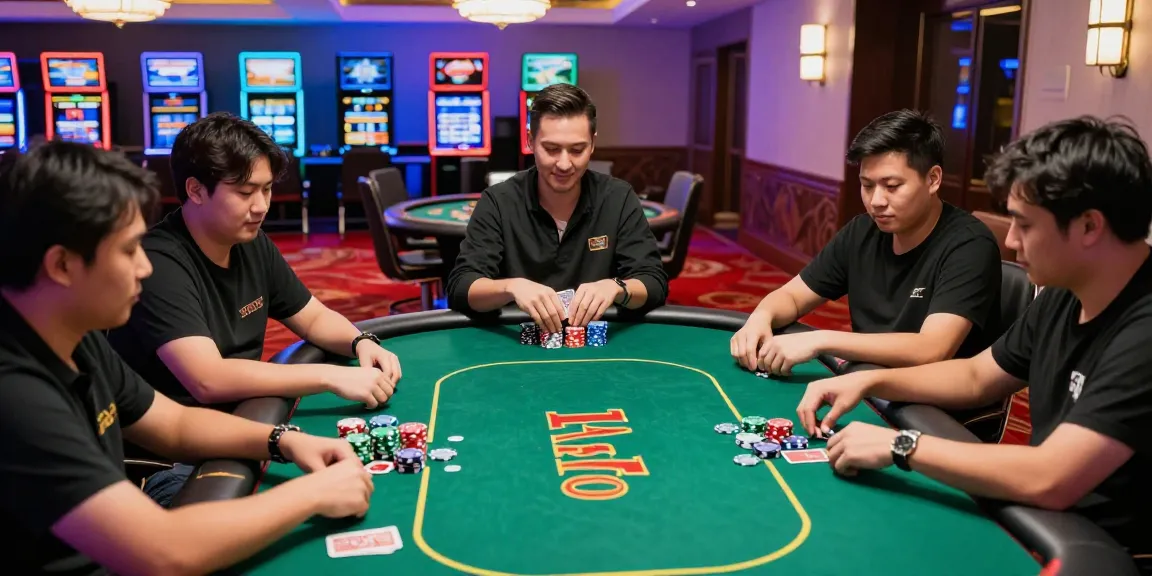 Engaging players at a poker table showcasing Daftar Nagapoker excitement in a lively casino atmosphere.