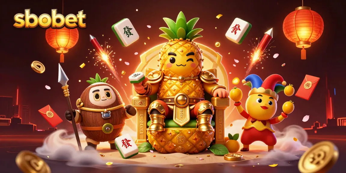 Betting on sbobet features a dynamic scene with characters and casino elements filled with energy.