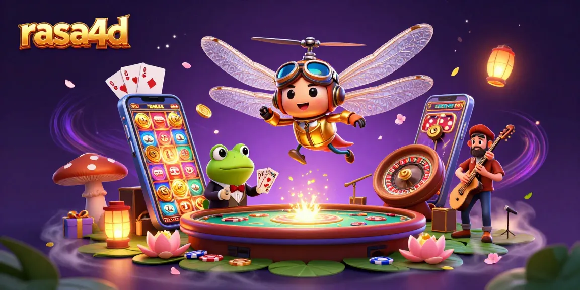 Permainan kartu di casino Rasa4D dengan croupier katak dan pilot helikopter menarik perhatian pemain.