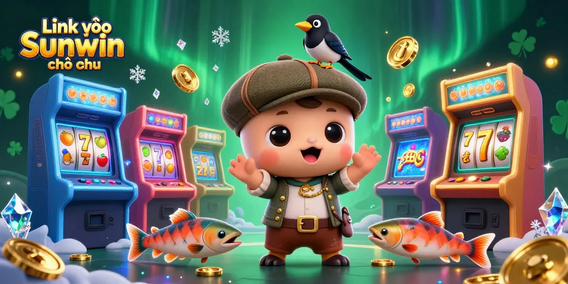 Engage with Link vào Sunwin chính thức and explore a vibrantly illustrated scene of Nessie in a casino environment.