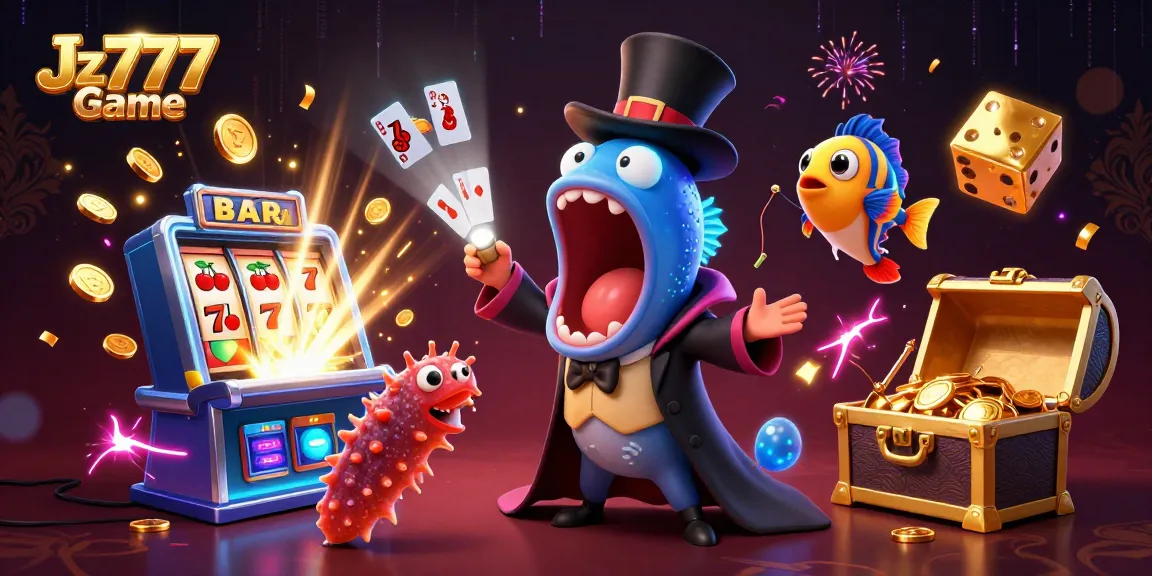 Experience thrilling gameplay with Jz777 Game in this vibrant underwater casino scene.