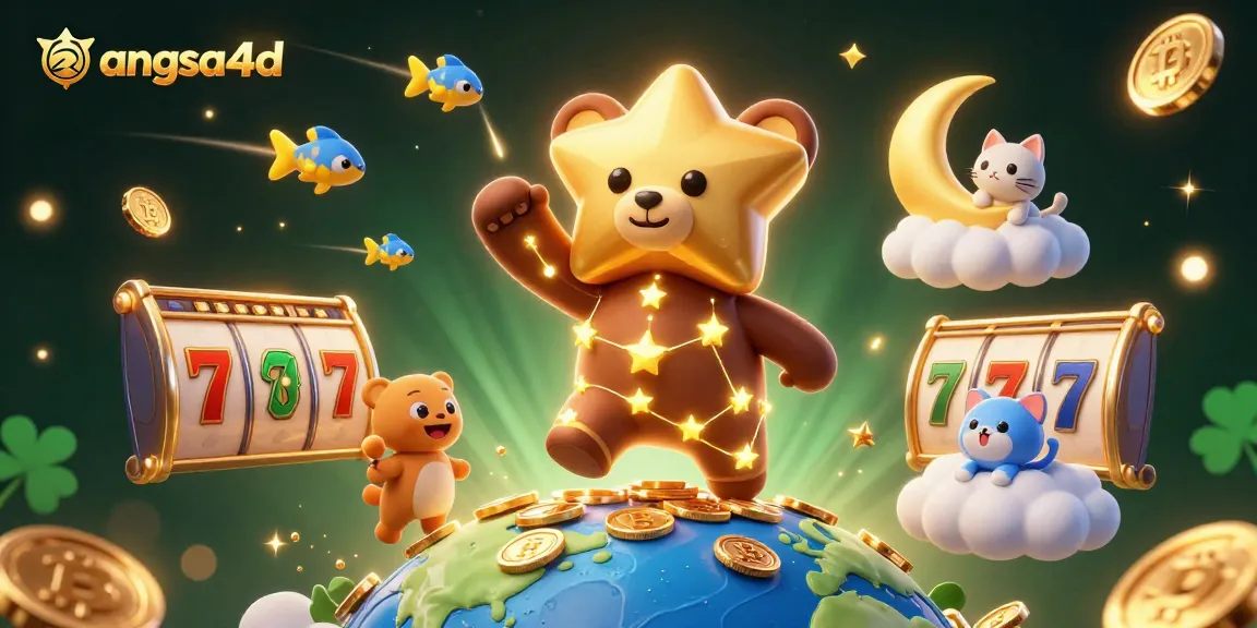 Play and win on angsa4d with vibrant slot reels and character fun in this animated 3D action scene.