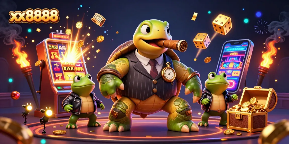 Spin to win with xx8888 at an exciting casino scene featuring vibrant characters and slots!