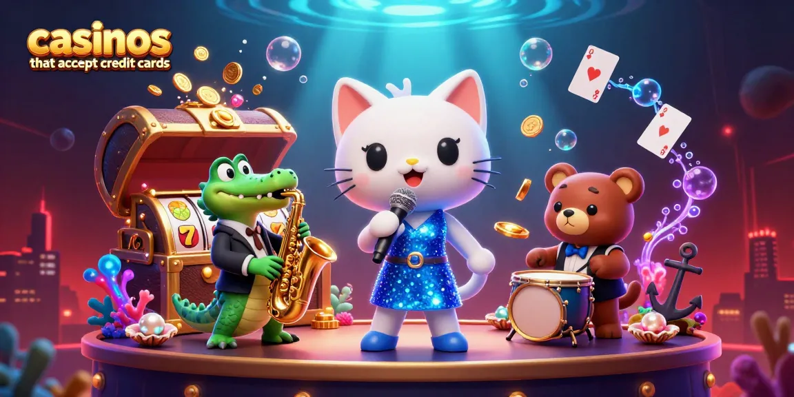 Experience the thrill of gambling at casinos that accept credit cards with lively cartoon characters.