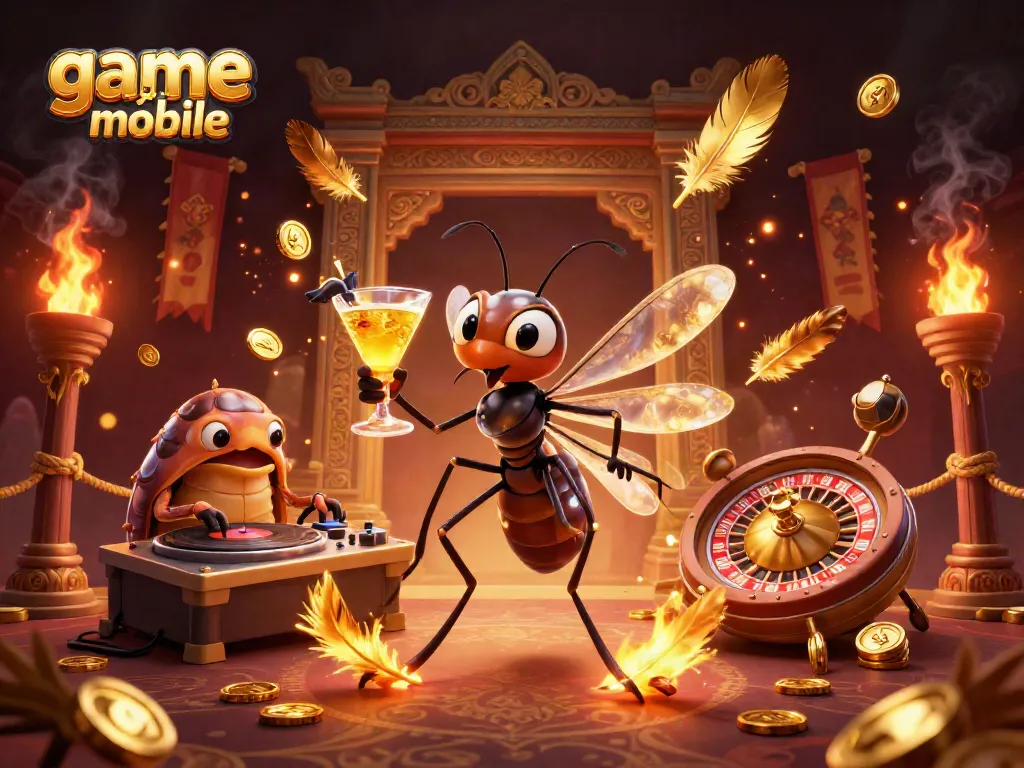 Bermain game online mobile seru dengan karakter unik dan suasana kasino yang menarik.