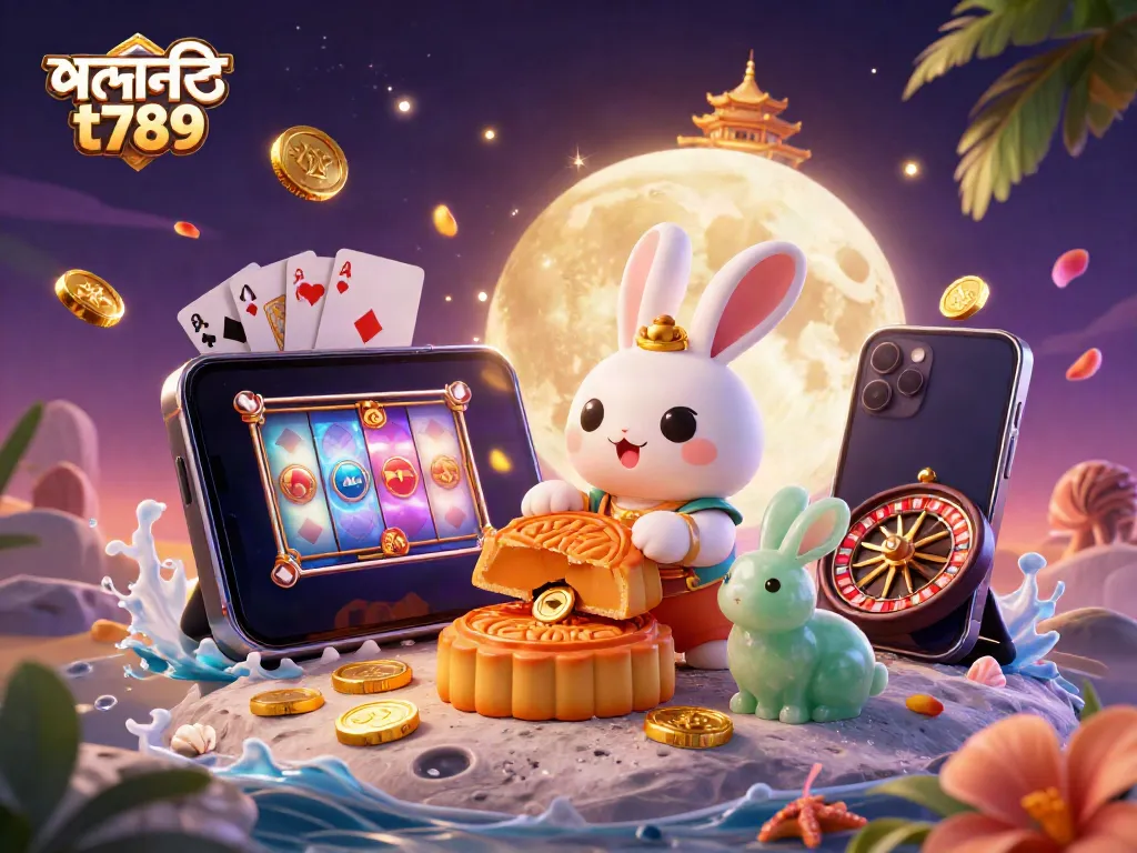 Experience thrilling action with the vibrant scene featuring a 3D cartoon moon rabbit for পদোন্নতি t789, showcasing interactive gaming elements.