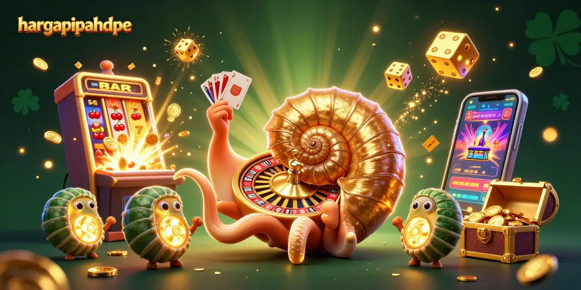 Experience thrilling gaming action with hargapipahdpe's dazzling 3D casino scene.