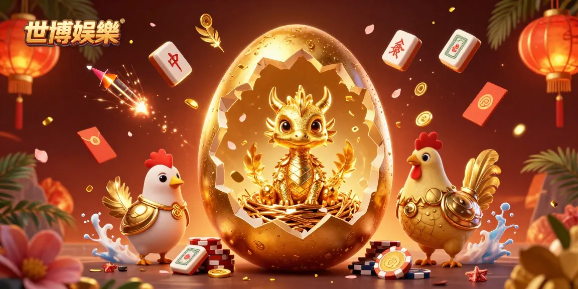 世博娛樂在赌场中，金蛋破碎后现身的龙和扑克牌的精彩瞬间