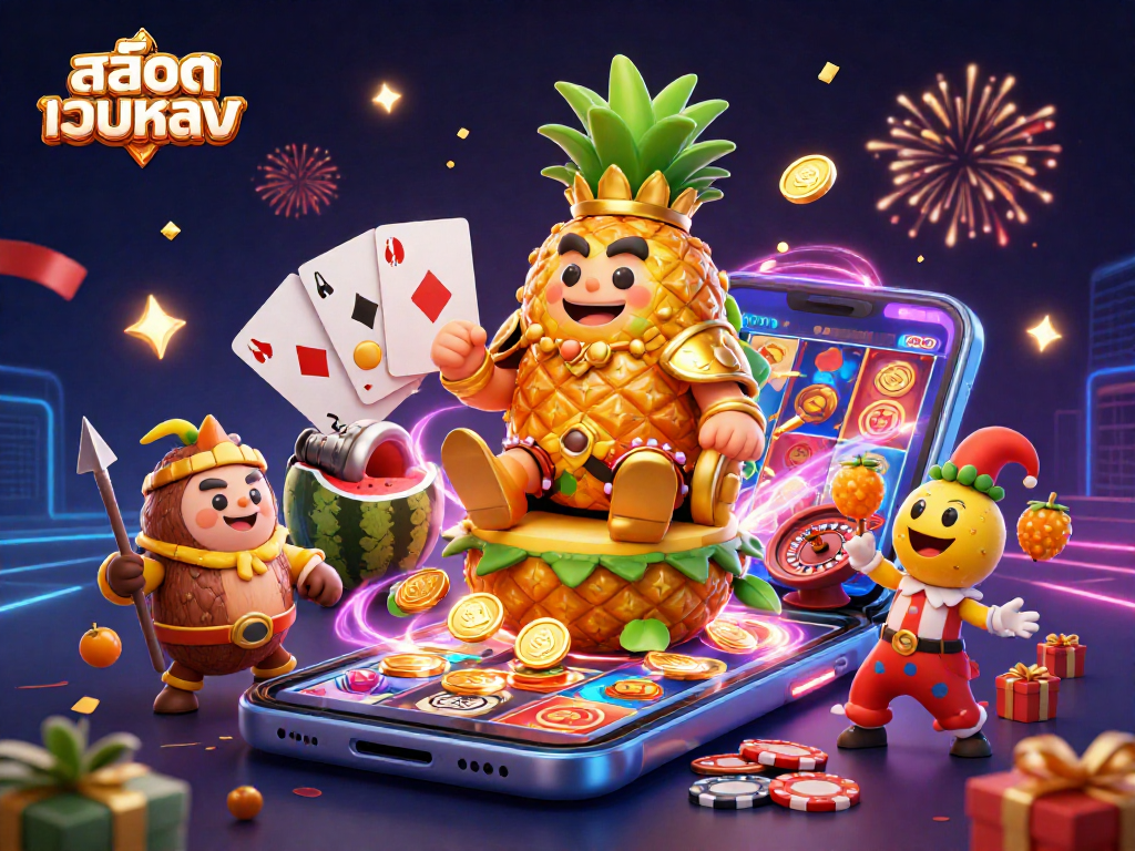 Play exciting สล็อตเว็บตรง games with golden king and lively casino elements, offering thrilling adventures!