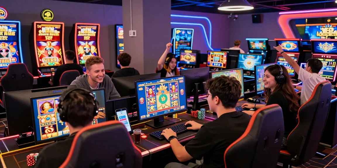 Exciting online gaming atmosphere at https://garuda55.com/ showcasing diverse players enjoying slot games.