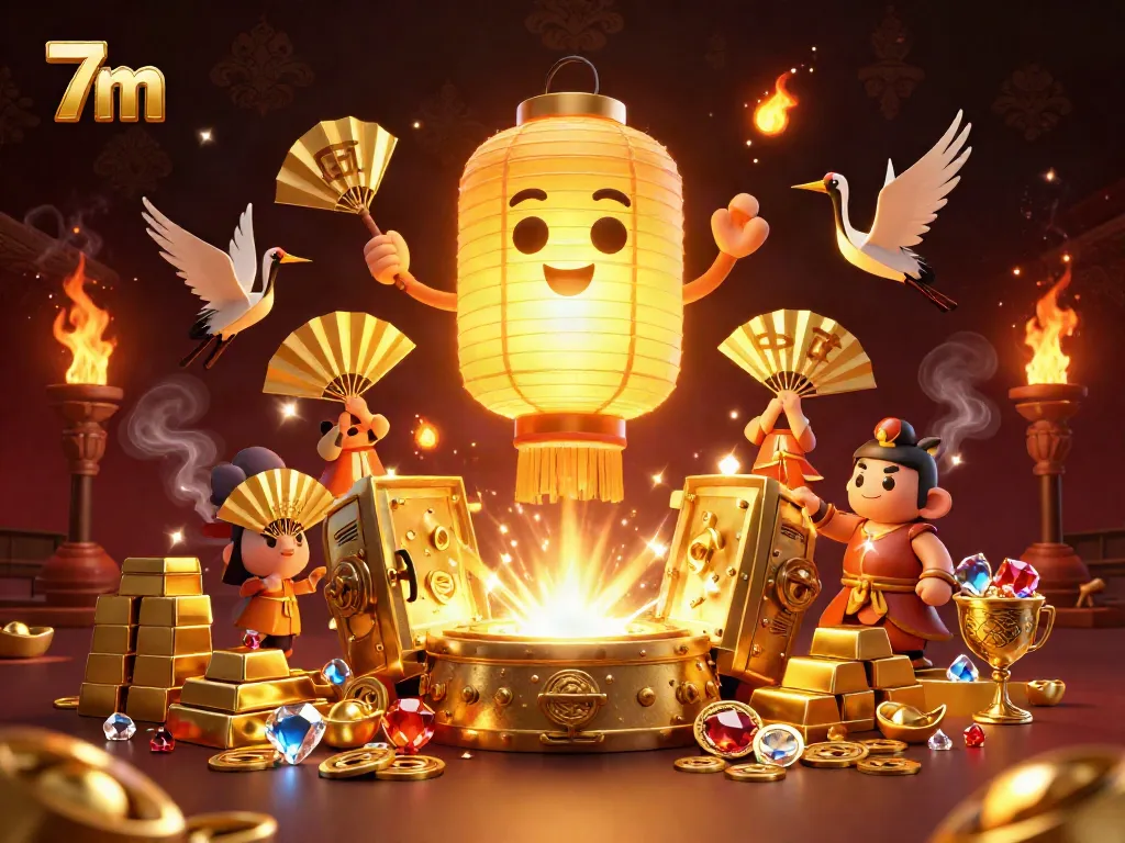 Bet big with the 7m lantern spirit at a vibrant casino night market filled with treasures.