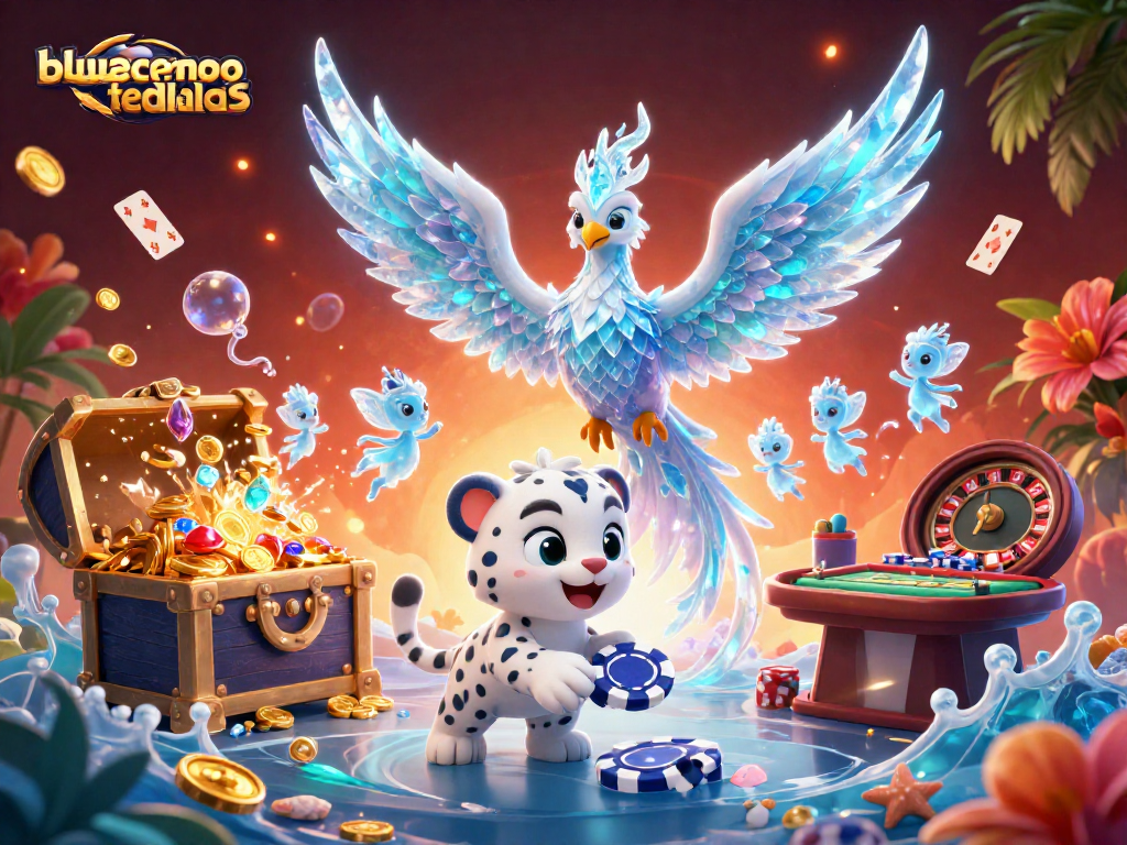Rasakan keseruan di bluecenotedallas dengan ilustrasi casino yang menampilkan phoenix es dan chip poker.