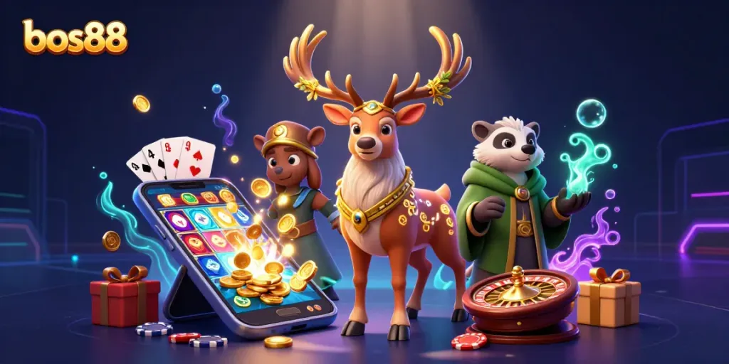 Bos88 menghadirkan slot game penuh kegembiraan dengan karakter mistik dan elemen kasino.