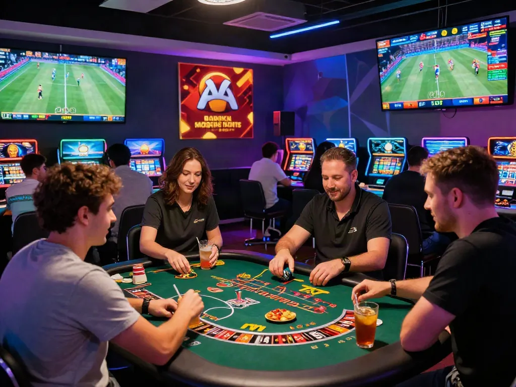 Engaging ALO8 gaming environment with players enjoying digital casino games.