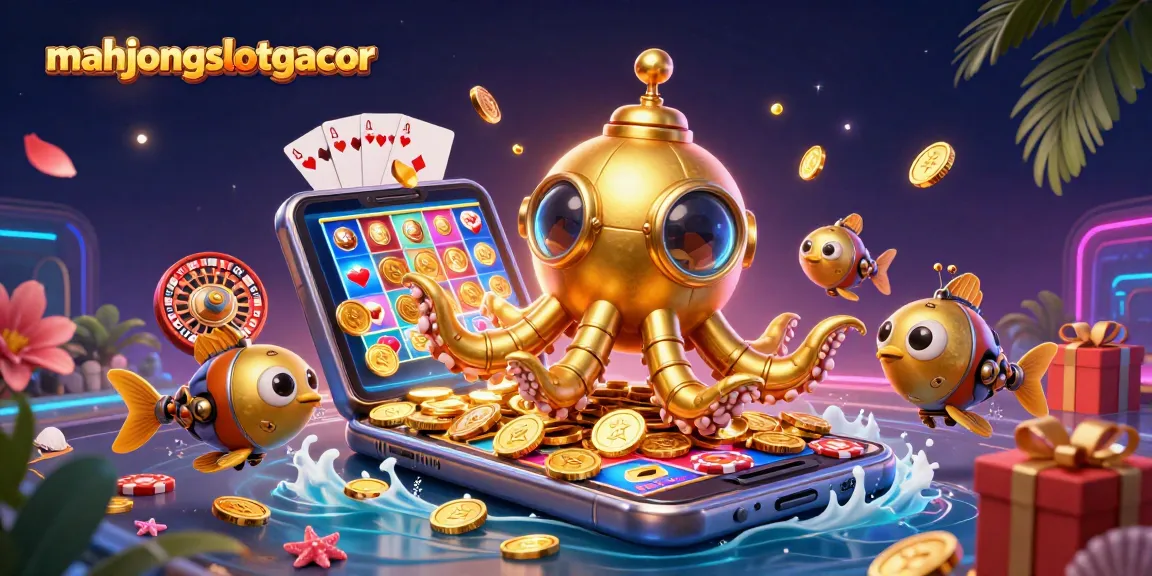 Experience mahjongslotgacor with vibrant slot games and golden winnings in a spectacular underwater scene.
