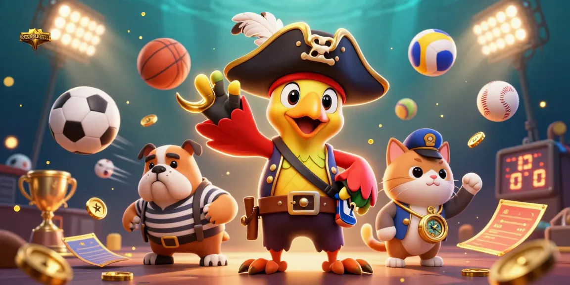 Experience thrilling sports betting excitement with caothusoicau's vibrant pirate-themed illustration capturing dynamic game elements and energy.