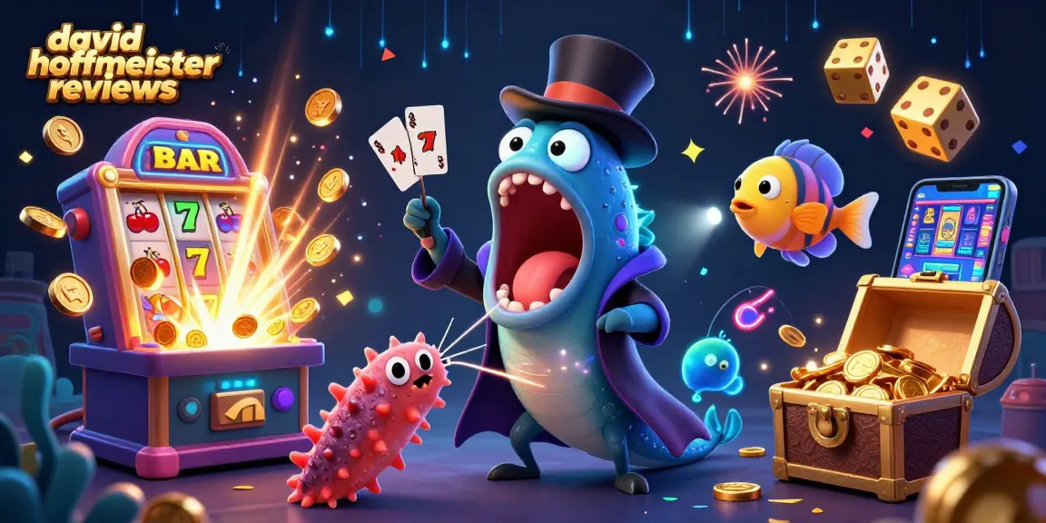 Experience david hoffmeister reviews through magical deep-sea creatures in a vibrant casino-themed illustration.