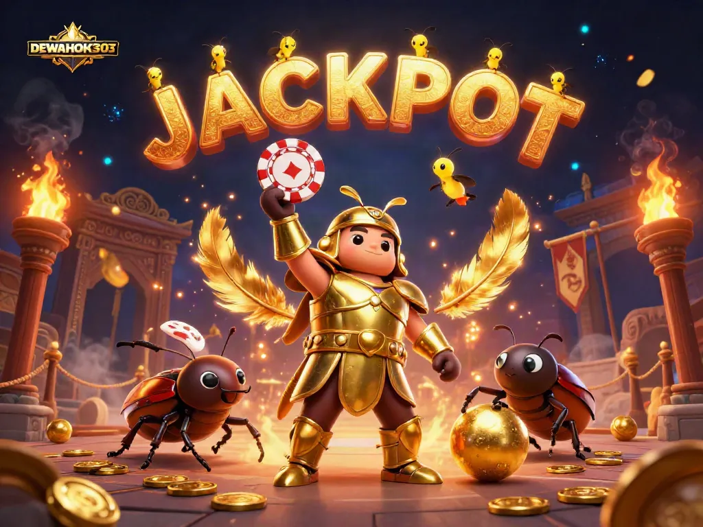 DEWAHOKI303 raih jackpot dengan kombinasi bug 3D dalam suasana kasino yang menarik.