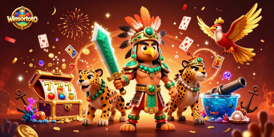 Experience winsortoto excitement in a vibrant 3D casino world filled with glowing treasures and dynamic game elements.