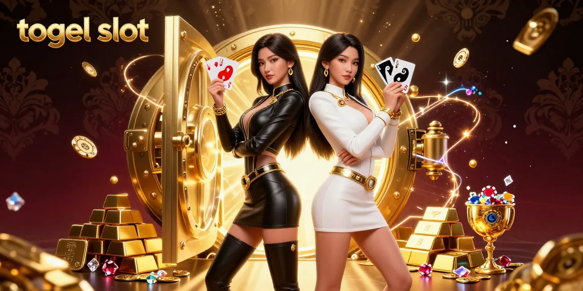 Engage with the thrilling togel slot experience featuring dynamic Asian gamblers amidst a shower of winning symbols.