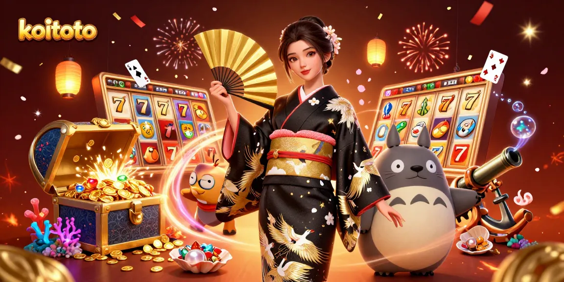 Koitoto offers an exciting gaming experience with slot reels and vibrant symbols, enhancing player engagement.