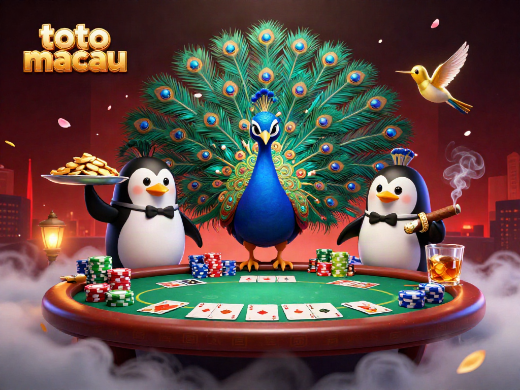 Engage in exciting gaming with toto macau featuring vibrant characters and colorful poker elements.