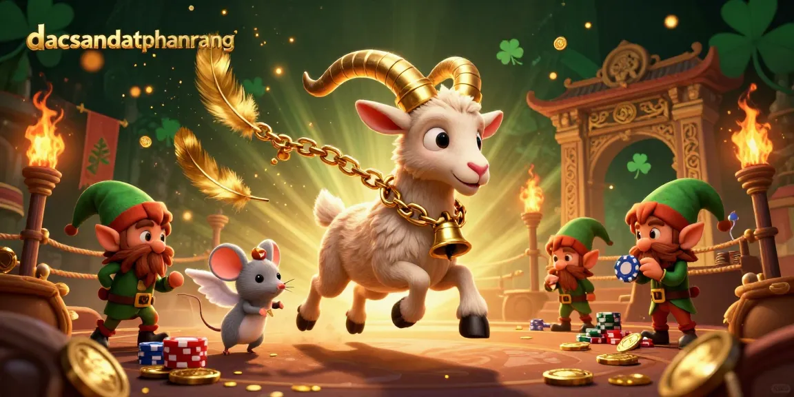Experience thrilling games at dacsandatphanrang with a festive casino scene showcasing 3D characters and vibrant action.
