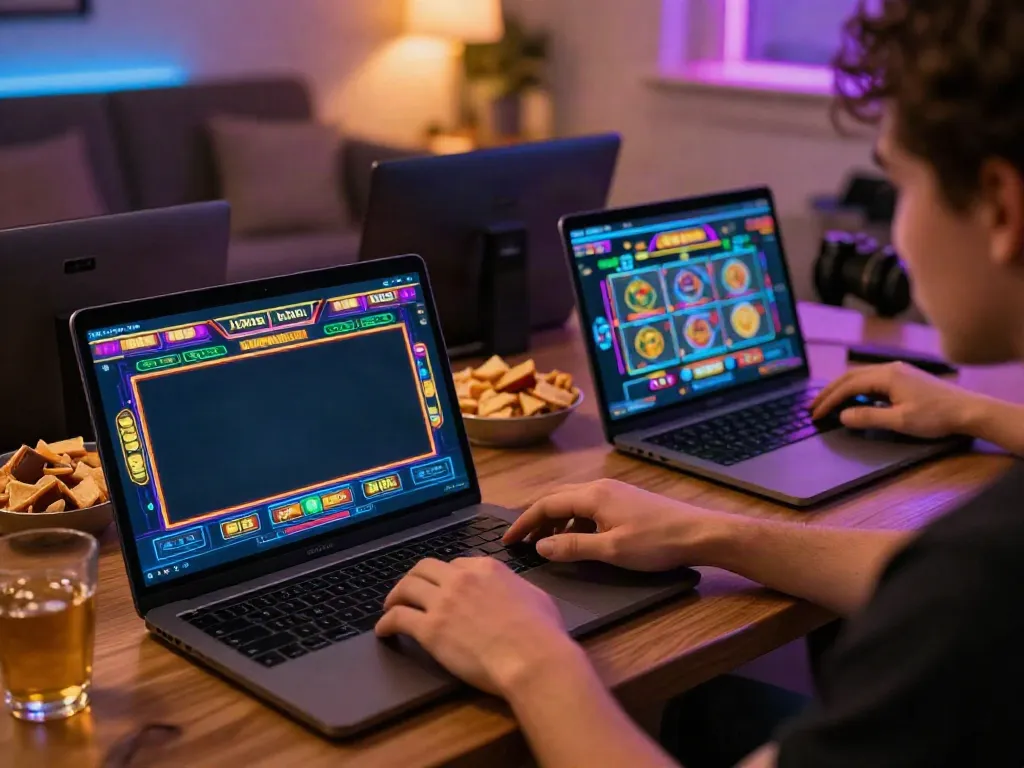Engaging online gaming experience with king999 slot interface on laptop.