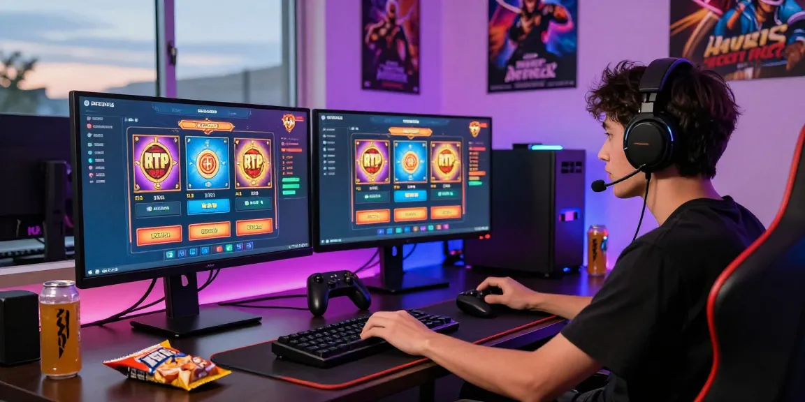 Engaged player on NX303 login screen displaying vibrant RTP slots, creating an immersive gaming atmosphere.