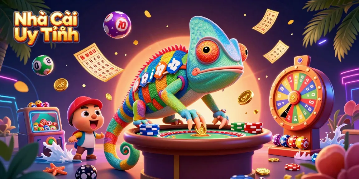 Engaging scene showcasing Nhà Cái Uy Tín with a colorful and energetic casino environment, emphasizing excitement and rewards.