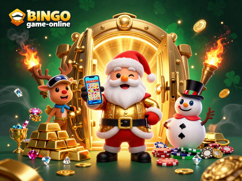 Experience thrilling jackpot bingo action at bingo-game-online with festive characters and vibrant casino elements.