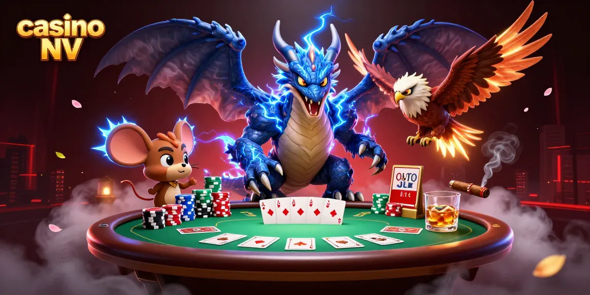 Experience the excitement of casino NV in this vibrant illustration featuring dynamic gaming elements.