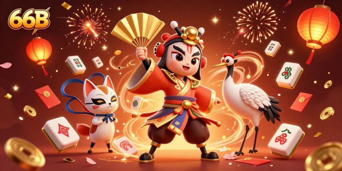 Experience winning thrills at 66B with dynamic 3D casino elements and vibrant characters.