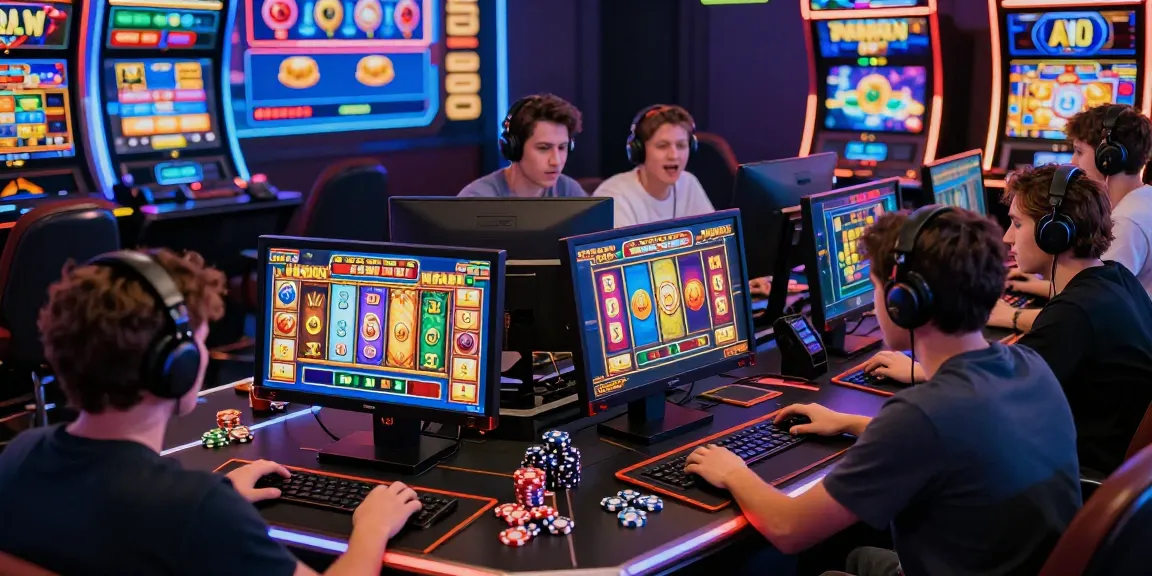 Pengalaman bermain slot online di 337sports dengan suasana kasino yang ceria dan penuh warna.