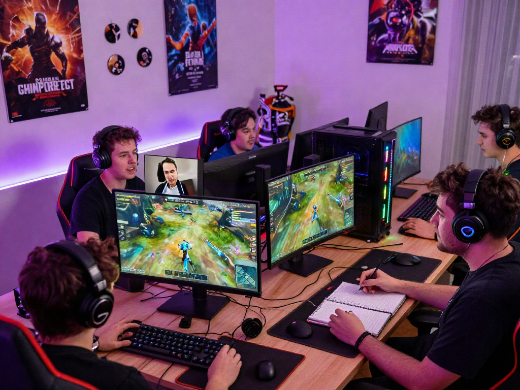 Engaged players immersed in kebuntoto online gaming with colorful setups and strategy discussions.