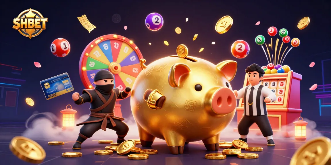 SHBET players enjoy exciting lottery games surrounded by vibrant colors and fun elements.