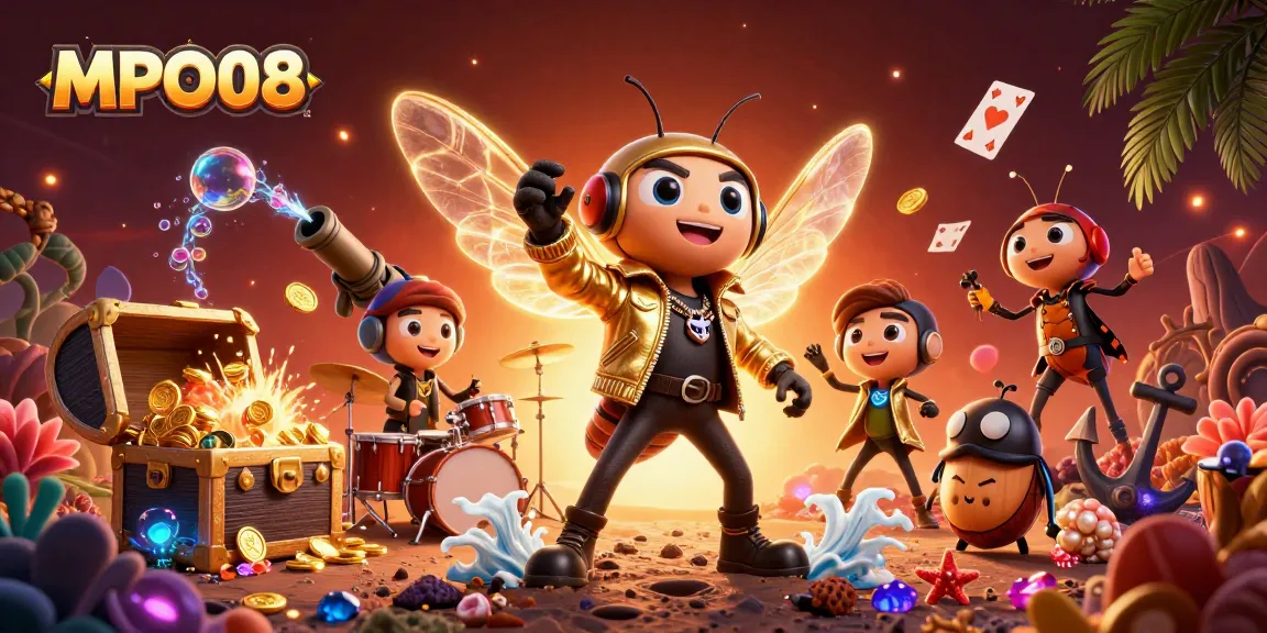 MPO08 offers exciting slot games with an energetic rock star theme, showcasing vibrant characters and treasure-filled gameplay.