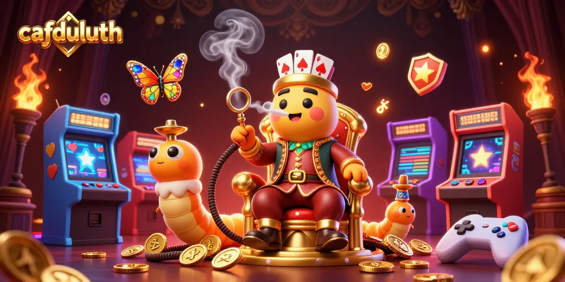 Engage with cafduluth in a vibrant 3D casino world featuring characters and gaming elements.