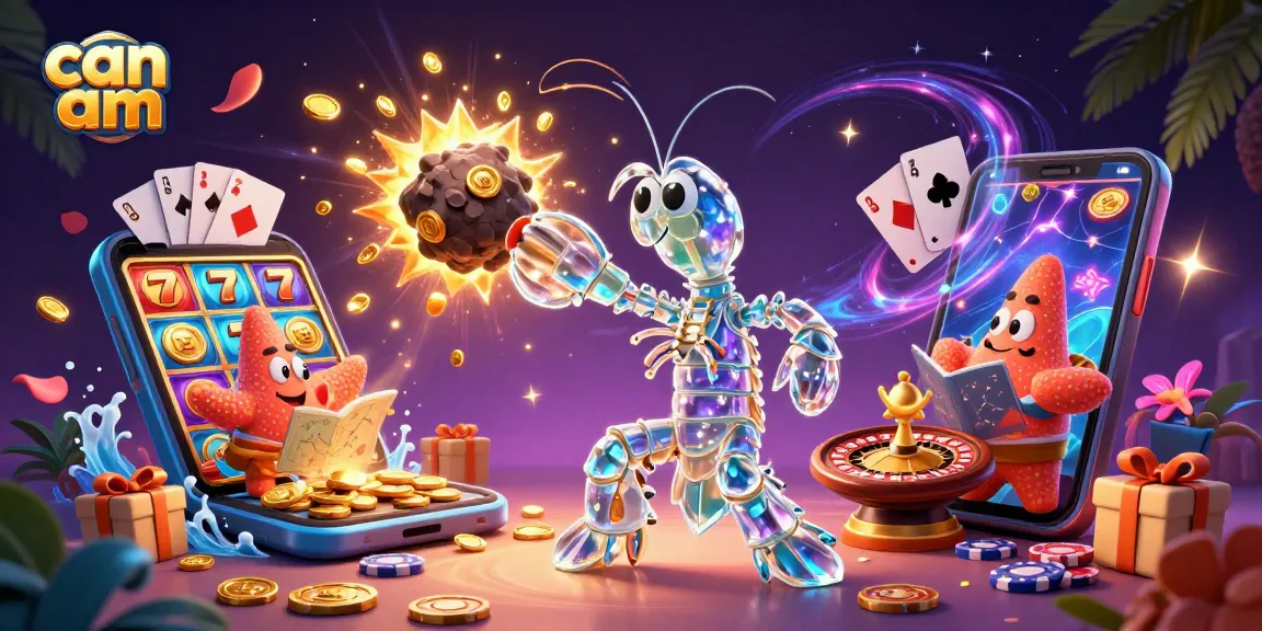 Experience thrilling adventures with can am vehicles and games, featuring vibrant slot games and casino elements.