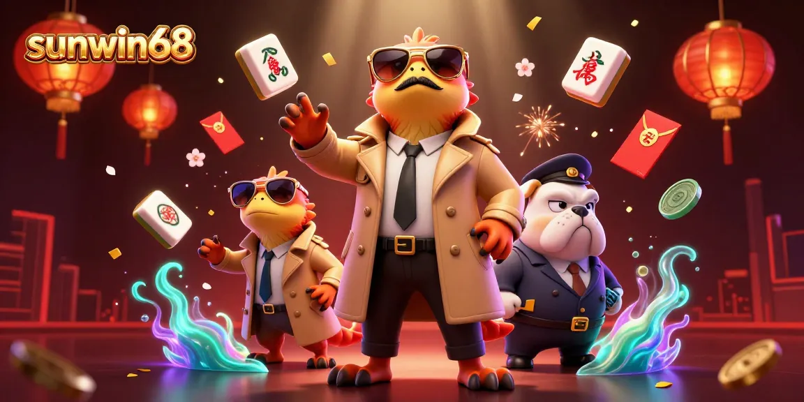 Experience the excitement of gaming with sunwin68 featuring cartoon raptors trying to enter a VIP lounge.