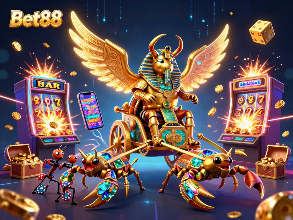 Bet88 offers an exhilarating casino experience with vibrant characters and thrilling game elements.
