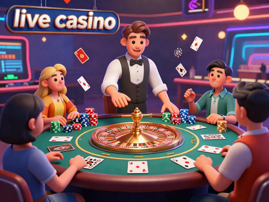 Menikmati pengalaman bermain di live casino dengan dealer langsung dan permainan menarik.