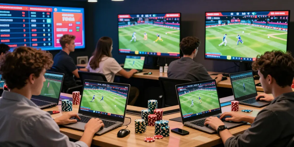 Engaging Fair online betting scene with users exploring live cricket odds and matches on devices.