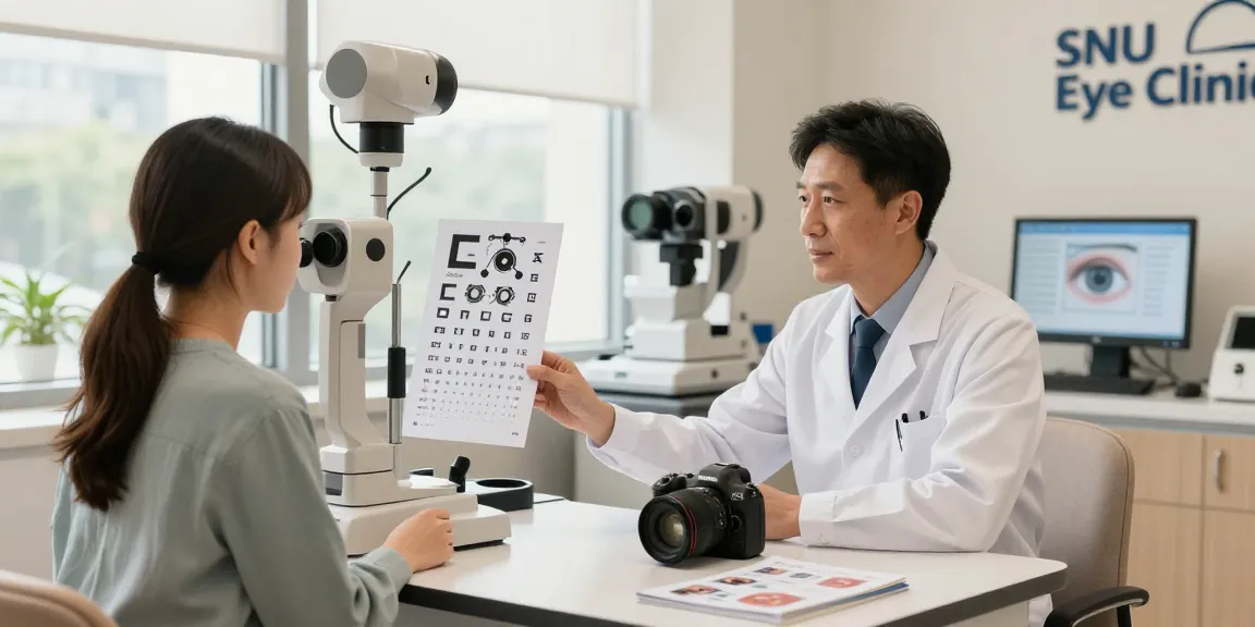 Consultation at SNU Eye Clinic focusing on personalized eye care solutions with advanced technology.