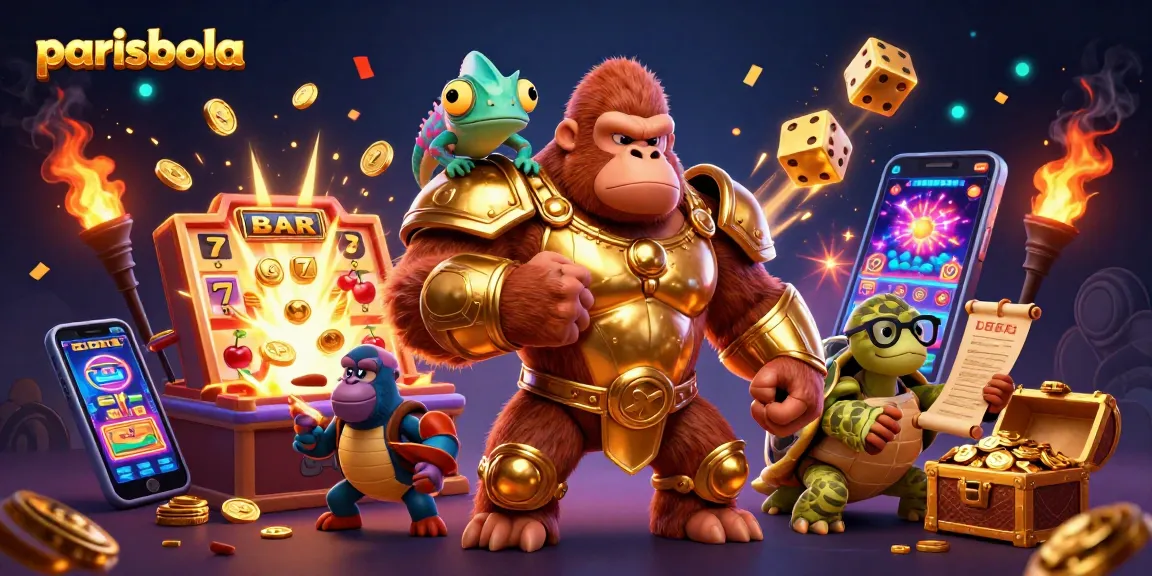 Experience exciting wins at parisbola with a thrilling 3D casino illustration.